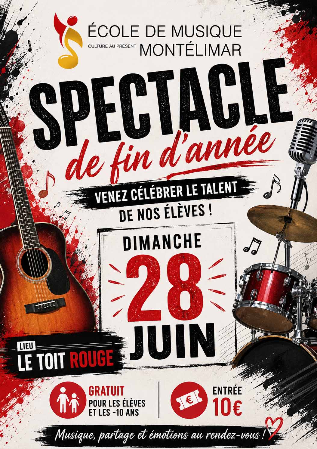 Concert de fin d'année 2026 de l'école de musique de Montélimar